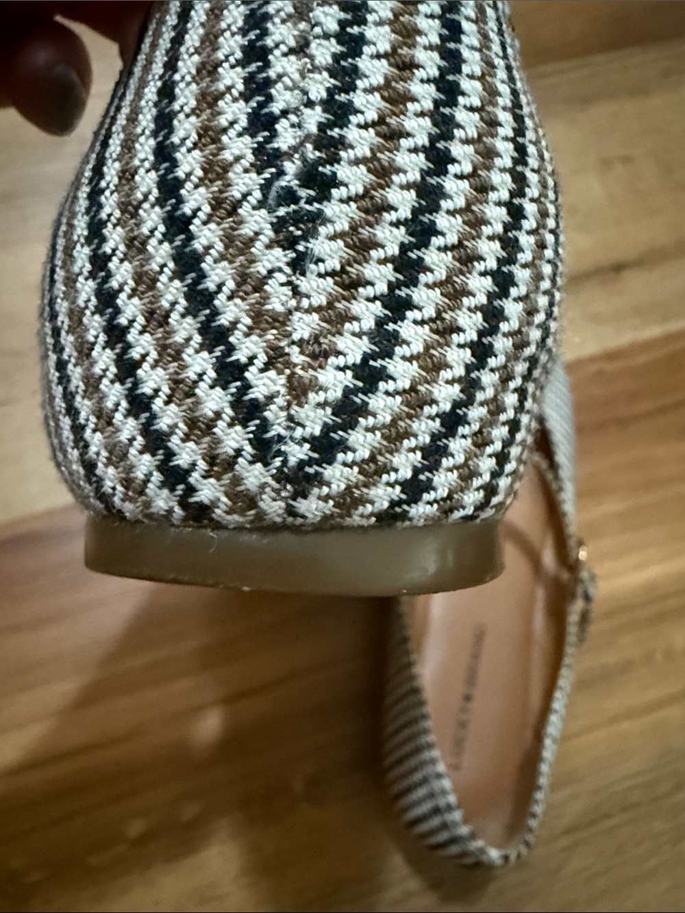 Lucky Brand Houndstooth Mary Jane Flats in Black and Cream - Picture 8 of 9